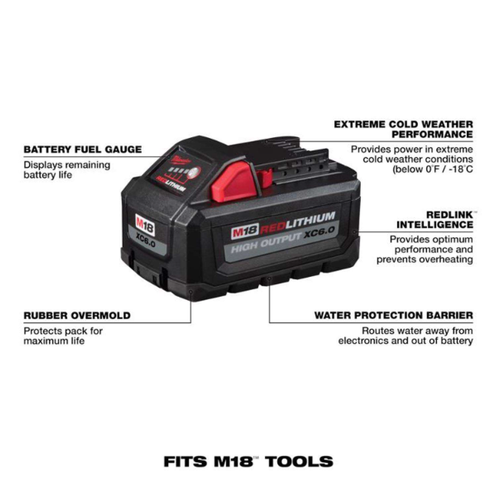 Batería 6,0 Ah M18 REDLITHIUM™ HIGH OUTPUT™ XC (48-11-1865) - Imagen 5