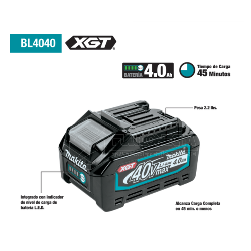 Batería XGT® Li-Ion Makita BL4040F 40V 4,0 Ah - Imagen 3