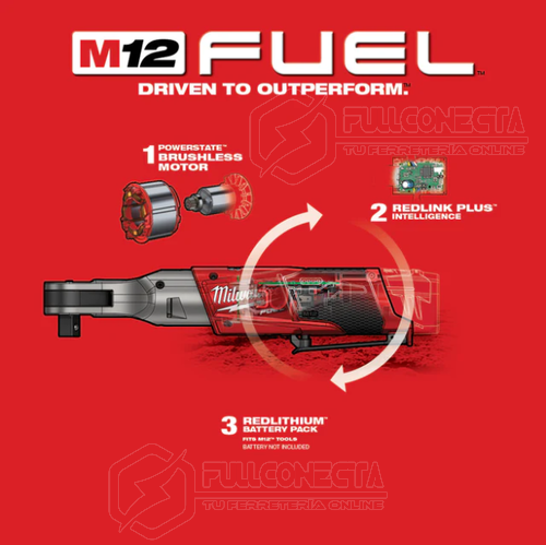 Chicharra 1/2" M12 FUEL™ Milwaukee 2558-20 (solo herramienta) - Imagen 4