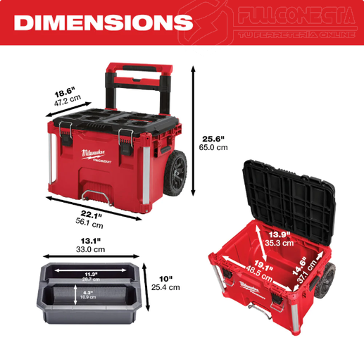 Carro de herramientas con dos ruedas Milwaukee 48-22-8426 - Imagen 5