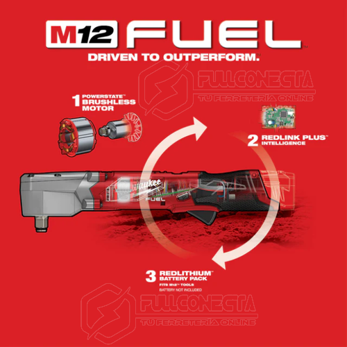 Llave de impacto angular 1/2” M12 FUEL™ Milwaukee 2565-20 (solo herramienta) - Imagen 4