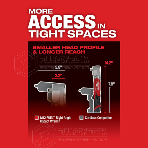 Llave de impacto angular 1/2” M12 FUEL™ Milwaukee 2565-20 (solo herramienta) - Imagen 6