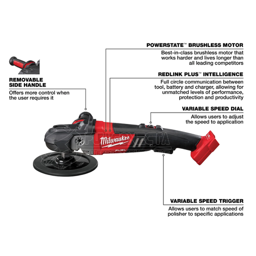 Pulidora 7” M18 FUEL™ Milwaukee 2738-20 (solo herramienta) - Imagen 3