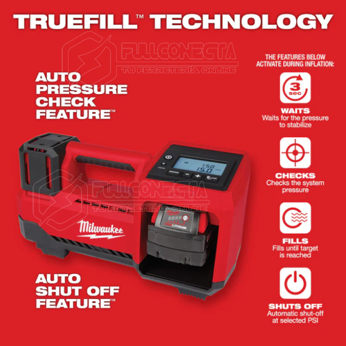 Inflador M18™ Milwaukee 2848-20 (solo herramienta) - Imagen 6