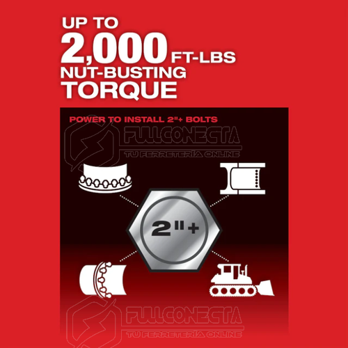 Llave de impacto 1” mango en D M18 FUEL™ con ONE-KEY Milwaukee 2868-20 (solo herramienta) - Imagen 6