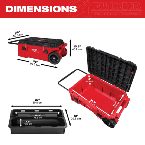 Cofre de herramientas PACKOUT™ con ruedas Milwaukee 48-22-8428 - Imagen 5