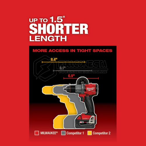 Taladro percutor de ½” M18 FUEL™ con ONE-KEY™ Milwaukee 2806-20 (solo herramienta) - Imagen 5