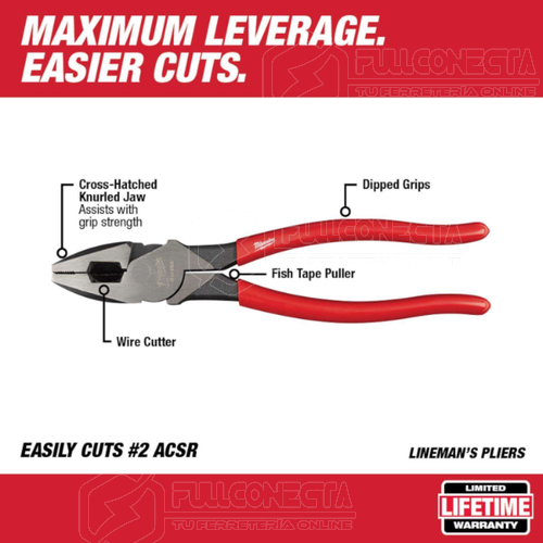 Alicate universal 9” Milwaukee 48-22-6502 - Imagen 2