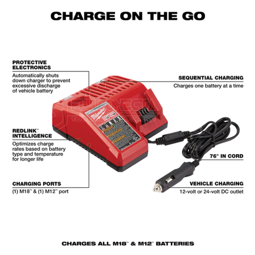 Cargador para vehículo M18™ y M12™ Milwaukee 48-59-1810 - Imagen 2