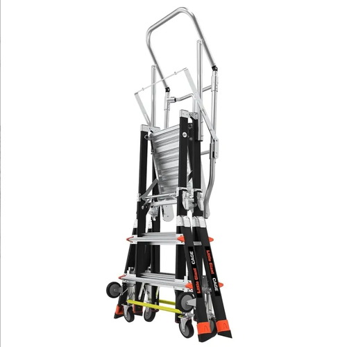 Escalera telescópica plataforma con jaula 3 a 5 ft (0,92 a 1,52 m) Little Giant tipo IAA - Imagen 3