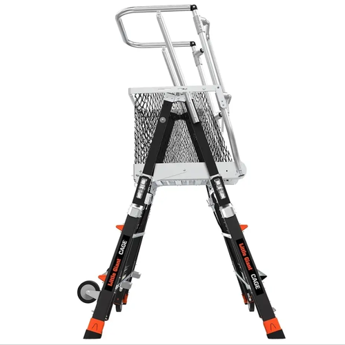 Escalera telescópica plataforma con jaula 3 a 5 ft (0,92 a 1,52 m) Little Giant tipo IAA - Imagen 4
