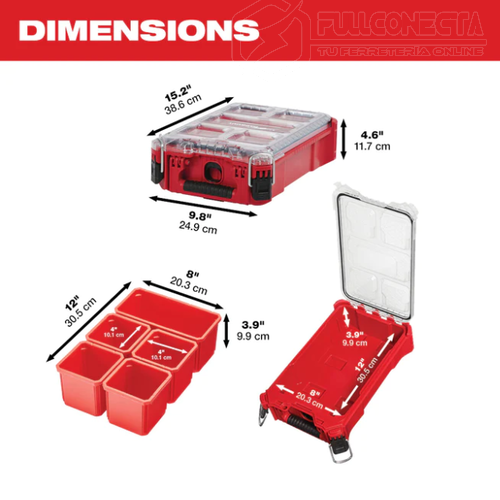 Caja Organizadora compacto PACKOUT™ Milwaukee 48-22-8435 - Imagen 3