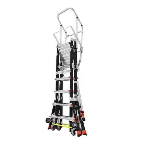 Escalera telescópica plataforma con jaula 5 a 9 ft (1,52 a 2,74 m) Little Giant tipo IAA - Imagen 2