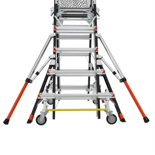 Escalera telescópica plataforma con jaula 5 a 9 ft (1,52 a 2,74 m) Little Giant tipo IAA - Imagen 7