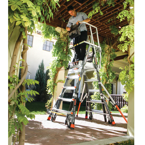 Escalera telescópica plataforma con jaula 5 a 9 ft (1,52 a 2,74 m) Little Giant tipo IAA - Imagen 13