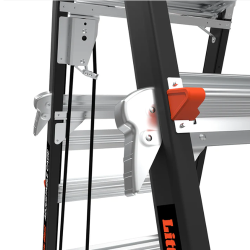 Escalera telescópica plataforma con jaula 8 a 14 ft (2,43 a 4,27 m) Little Giant tipo IAA - Imagen 12