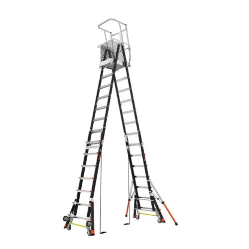 Escalera telescópica plataforma con jaula 8 a 14 ft (2,43 a 4,27 m) Little Giant tipo IAA - Imagen 2