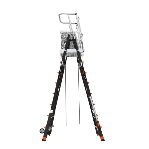 Escalera telescópica plataforma con jaula 8 a 14 ft (2,43 a 4,27 m) Little Giant tipo IAA - Imagen 3