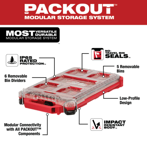 Organizador modular perfil bajo PACKOUT™ Milwaukee 48-22-8436 - Imagen 4
