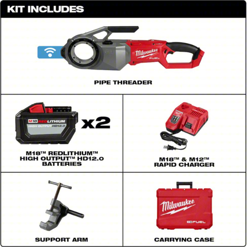 Kit de roscadora de tubos M18 FUEL™ con ONE-KEY™ Milwaukee 2874-22HD - Imagen 2