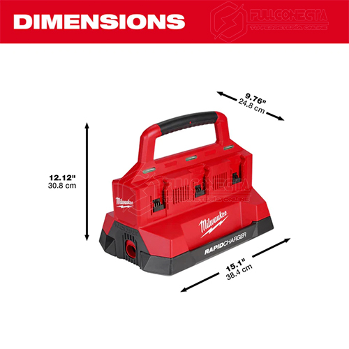 Cargador rápido con 6 bahías M18 Milwaukee 48-59-1809 - Imagen 5