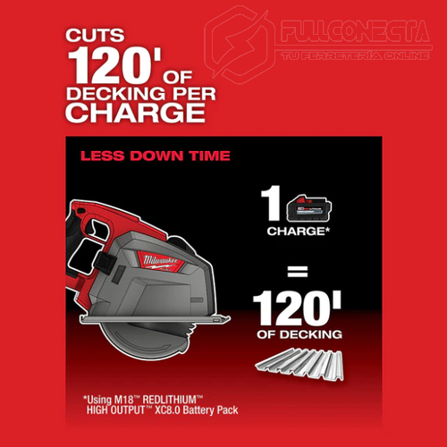 Sierra circular de corte 8" para metal M18 FUEL™ Milwaukee 2982-20 (solo herramienta) - Imagen 10