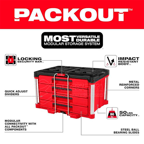 Caja de herramientas de 4 cajones PACKOUT™ Milwaukee 48-22-8444 - Imagen 5