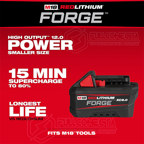 Batería 6,0 Ah M18™ REDLITHIUM™ FORGE™ XC Milwaukee 48-11-1861 - Imagen 3