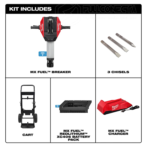 Kit rompe pavimento MX FUEL Milwaukee MXF368-1XC - Imagen 4