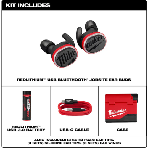 Audífonos REDLITHIUM™ USB Bluetooth® Milwaukee 2191-21 - Imagen 2
