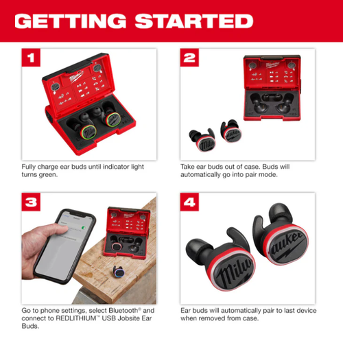 Audífonos REDLITHIUM™ USB Bluetooth® Milwaukee 2191-21 - Imagen 8