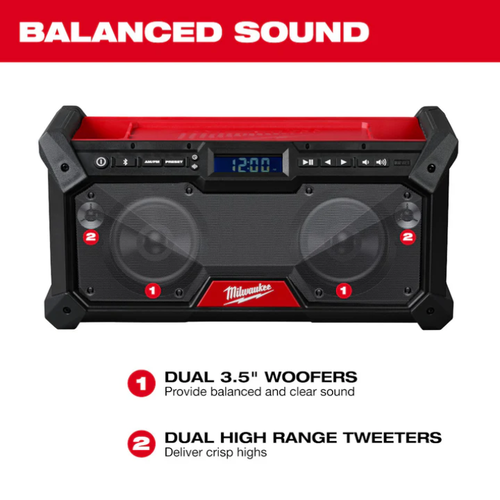 Parlante radio M18™ Bluetooth® AM/FM Milwaukee 2952-20 (solo radio) - Imagen 4