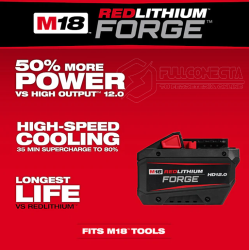 Batería 12,0 Ah M18™ REDLITHIUM™ FORGE™ XC Milwaukee 48-11-1813 - Imagen 3
