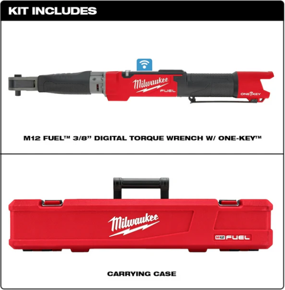 Chicharra dinamométrica digital M12 FUEL™ de 3/8" con ONE-KEY™ Milwaukee 2465-20 (solo herramienta) - Imagen 3