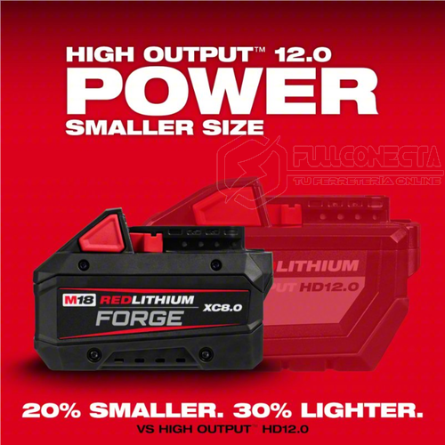 Batería 8,0 Ah M18™ REDLITHIUM™ FORGE™ XC Milwaukee 48-11-1881 - Imagen 4