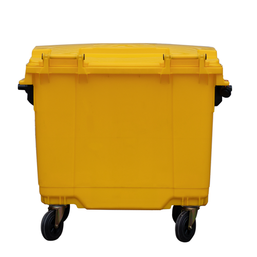 Contenedor de basura con ruedas amarillo 1.100 lts - Imagen 2