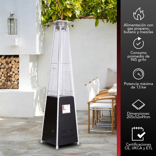 Estufa de patio exterior pirámide 13 KW - Imagen 3
