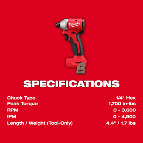Kit atornillador de impacto hexagonal 1/4” M18™ Milwaukee 3650-259 - Imagen 7
