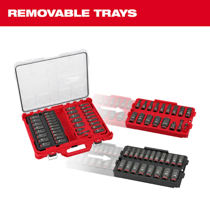Juego de dados impacto 3/8" 36 pzas SHOCKWAVE™ PACKOUT™ Milwaukee 49-66-6805 - Imagen 5